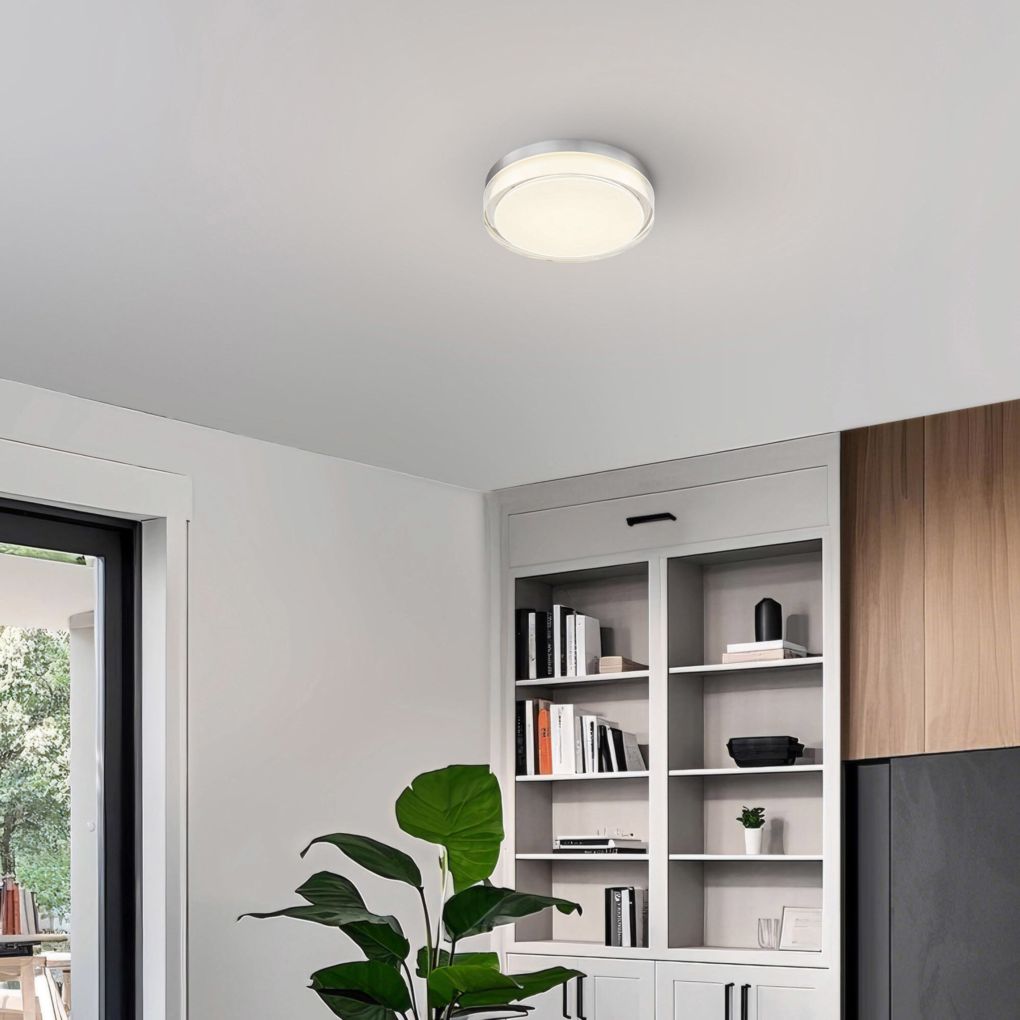 Sunspot LED 12 inch Brushed Stainless Steel Outdoor Flush Mount